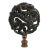 Prancing Dragon Carved Stone Lamp Finial on Bronze Hardware For Sale