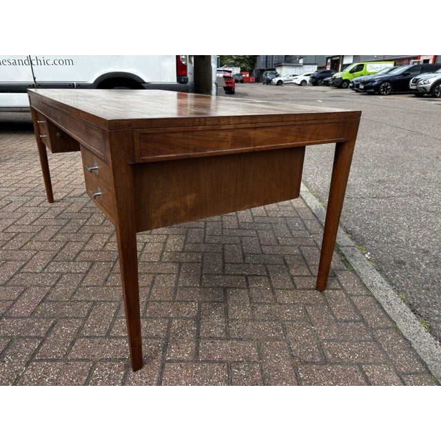 Large Mid-Century Diplomat Desk by Finn Hugo for France & Son, 1960s For Sale - Image 4 of 10