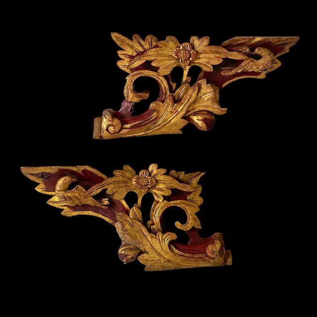 Pair of c.1920 Antique Chinese Giltwood Openwork Carved Panels – Architectural Salvage For Sale - Image 17 of 17
