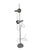 Space Age 2-Light Floor Lamp in Brushed Metal, Italy, 1960s For Sale - Image 11 of 11