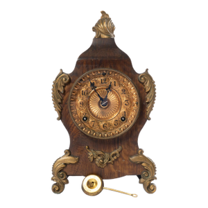Antique Ansonia French Style Iron and Ormolu Mantle Clock