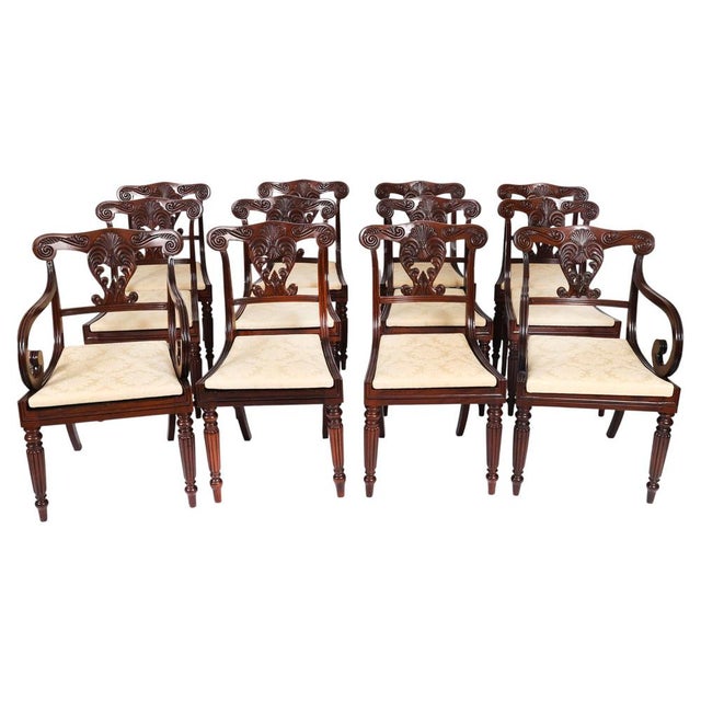 Antique Irish Regency Bar Back Dining Chairs, 1825, Set of 12 For Sale - Image 18 of 18
