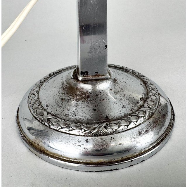 Art Deco Chrome Table Lamp, 1930s For Sale - Image 9 of 12