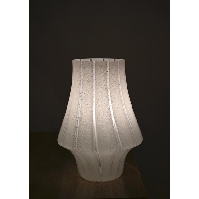 Glass Mid-Century Italian Mushroom-Shaped Table Lamp in Murano Glass, 1970s For Sale - Image 7 of 18