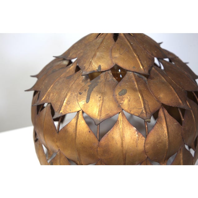 Gold Lotus Ceiling Lamp by Hans Kögl, Germany, 1960s For Sale - Image 8 of 11