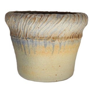 Large Vintage Architectural Ceramic Oceanic Planter Vase by Deanna Nichols For Sale