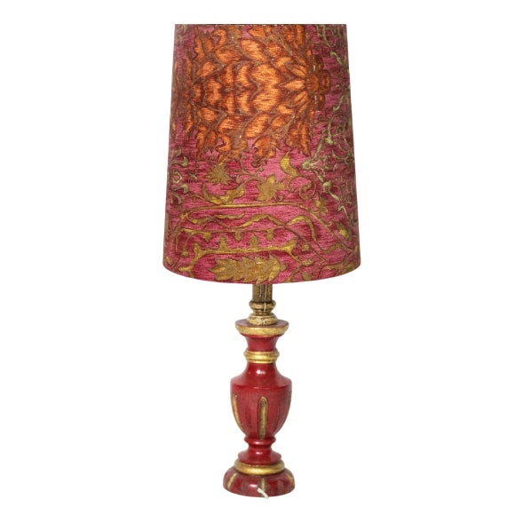 Vintage Patterned Table Lamp, 1950s For Sale
