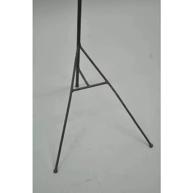 Vintage Modernist Jacques Adnet Style Wrought Iron Hairpin Clothing Valet For Sale In Philadelphia - Image 6 of 10