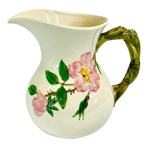 Mid-Century Americana Boho Chic Franciscan Desert Rose Pitcher.