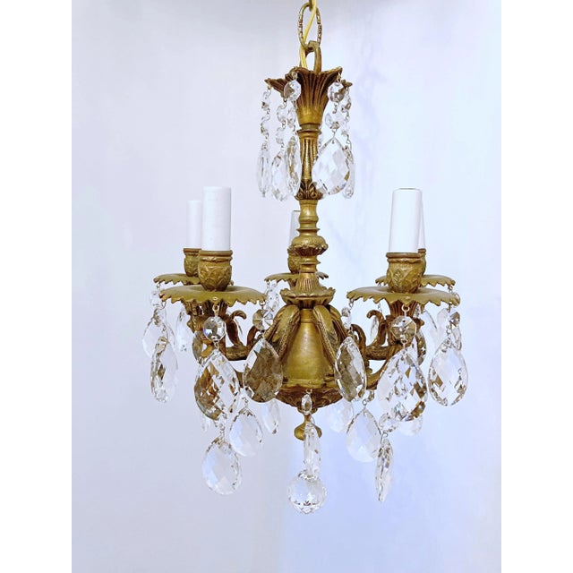 Metal Early 20th Century Spanish Style Bronze Chandelier For Sale - Image 7 of 7