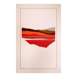 Richard Kozlow Reflection Signed Modernist Serigraph 51/100 Unframed 1980s For Sale