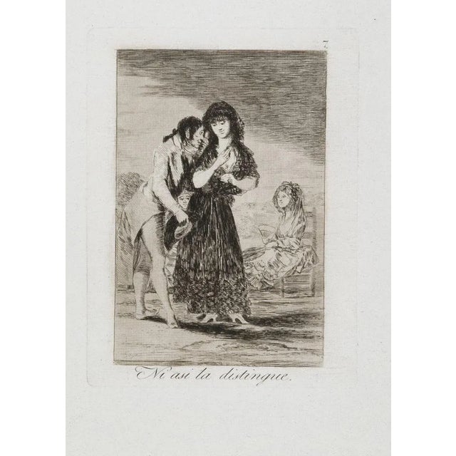Ni asi la Distingue - Original Etching by Francisco Goya - 1799 1799 For Sale - Image 4 of 4