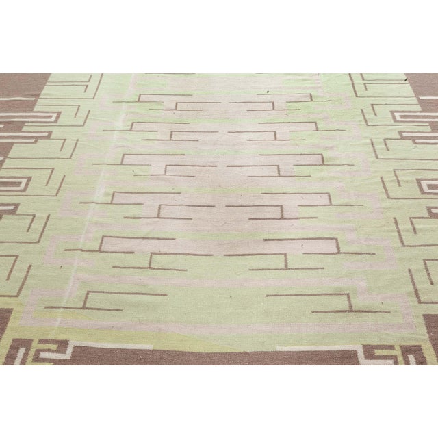 Modern Scandinavian Art Deco Flat Weave Wool Rug by Doris Leslie Blau For Sale In New York - Image 6 of 8
