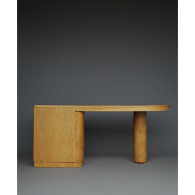 Art Deco French Freestanding Desk in Ash, 1930s For Sale - Image 4 of 18