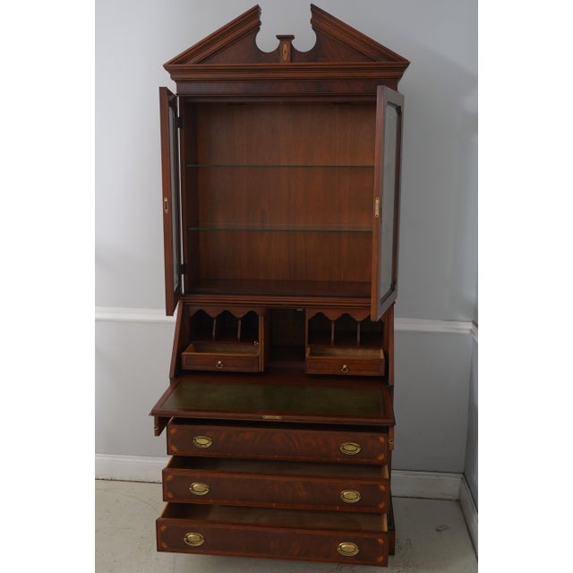 Traditional Hekman Flame Mahogany Secretary Desk For Sale - Image 3 of 18
