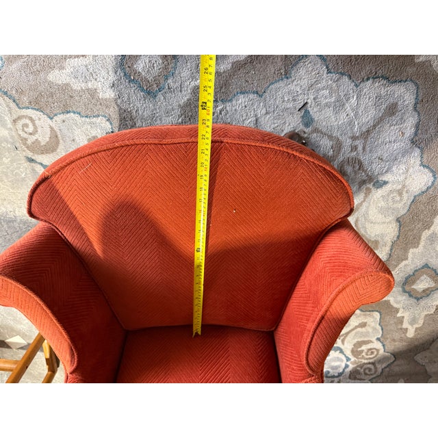 Vintage Georgian Style Wingback Armchair by Sherrill Furniture For Sale - Image 14 of 18