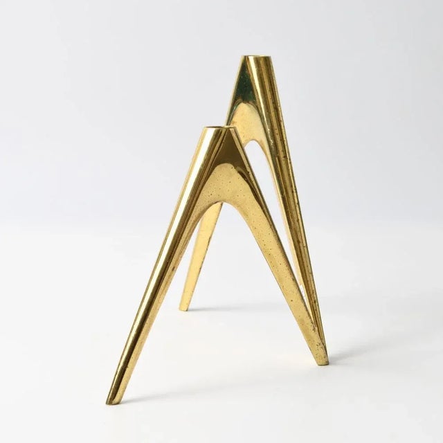 Mid-Century Modern Mid-Century German Brass Candleholder, 1960s For Sale - Image 3 of 11