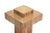 Wood Rattan Prism Side Table, Hand-Crafted, Mid-Century Modern, Brass Top For Sale - Image 7 of 8