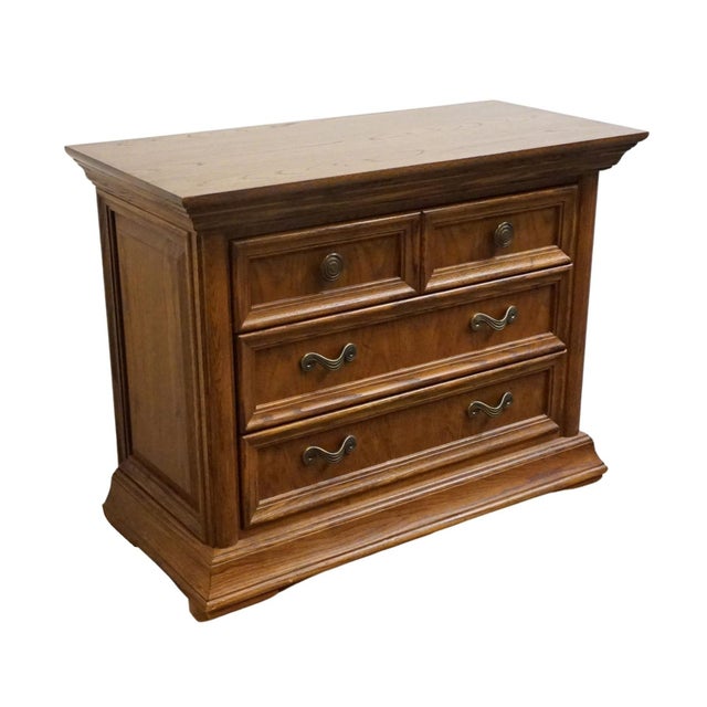 Thomasville Thomasville Furniture Renaissance Collection Solid Oak 39" Nightstand Chest 34511-110 For Sale - Image 4 of 13