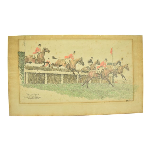 Mid 20th Century Paul Brown the First Fence Pink Coat Cup For Sale