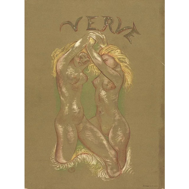 Impressionist 1939 Aristide Maillol 'Verve (Cover Only)' Impressionism Brown France Lithograph For Sale - Image 3 of 3