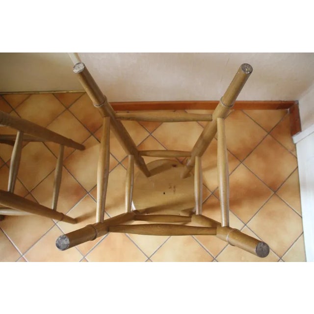Set of Wooden Bar Stools For Sale - Image 12 of 13