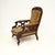 Antique Victorian Carved Leather Chair, 1850s For Sale - Image 3 of 11