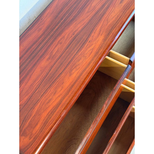 Brown Brouer Rosewood Dresser 9 Drawer Storage Mid-Century Modern Denmark 1970s For Sale - Image 8 of 10
