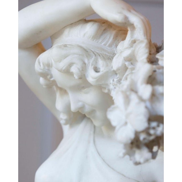 Late 19th / Early 20th-Century Volterra Alabaster Figure of a Flower Girl For Sale - Image 16 of 18