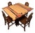 Vintage Art Deco Enamel Top Dining Table & 4 Chairs – Rare Geometric Design For Sale