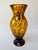 Glass Vintage Tortoiseshell Art Glass Amphora Vase For Sale - Image 7 of 10