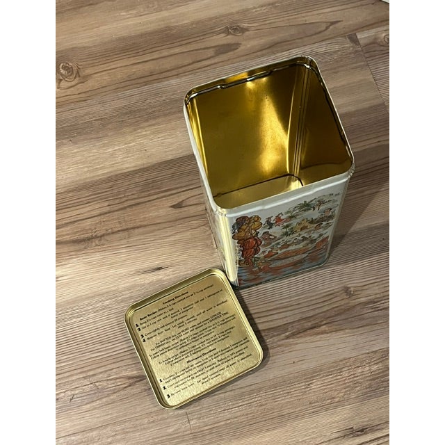 Mid-Century Modern Vintage Uncle Ben's Rice Metal Collectible Storage Tin For Sale - Image 3 of 11