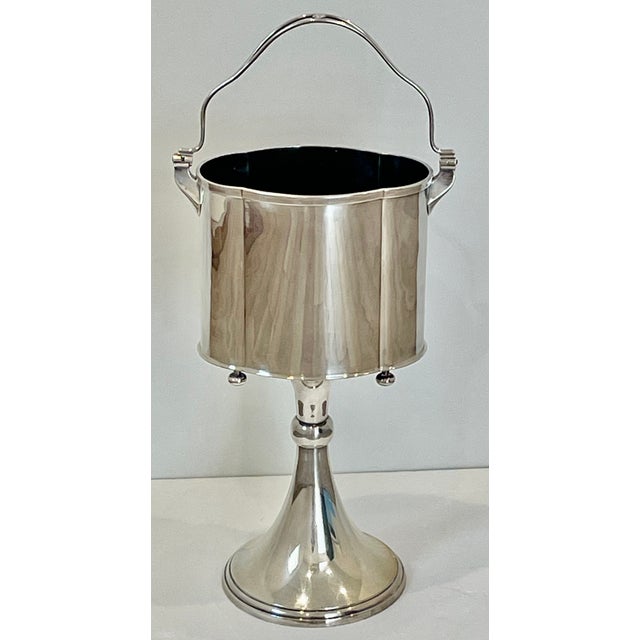 1980s Silver Plate Champagne Wine Bucket Multi Bottle With Stand For Sale - Image 12 of 12