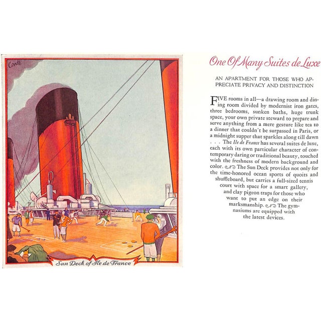 "Ile De France: The Rue De La Paix of the Atlantic" 1930 For Sale - Image 10 of 12