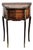 Marquetry Nightstand in Wood and Brass For Sale