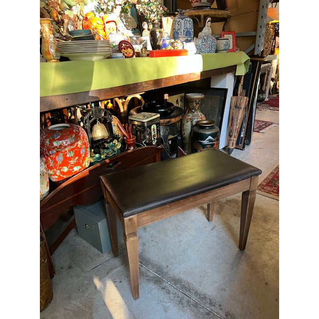 Mid-Century Modern Vintage Mid Century Modern Petite Bench For Sale - Image 3 of 5