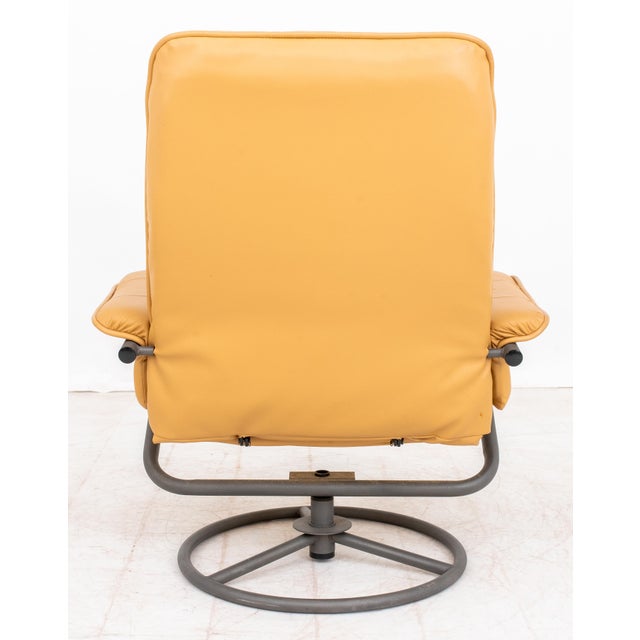 Metal ChairWorks Reclining Swivel Armchair & Ottoman For Sale - Image 7 of 10