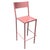 New Pink Industrial Wrought Iron Shop, Counter Stool with Metal Seat and Back For Sale - Image 15 of 18