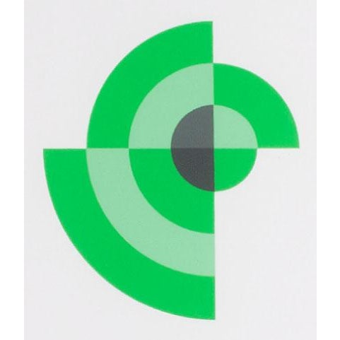 A 1995 serigraph print, titled "Konstruktion and Intuition," by the German artist Anton Stankowski (1906-1998). This print...