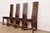 Mid-Century Modern Frank Lloyd Wright Style Arts & Crafts High Back Dining Chairs, Set of Four For Sale - Image 3 of 14