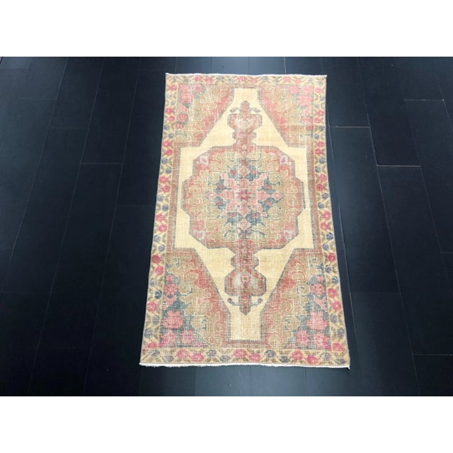 Handmade wool and cotton rug in Turkish Anatolia Carpet, Vintage Oushak Rug, Turkish Vintage Anatolian Rug, Handmade wool...