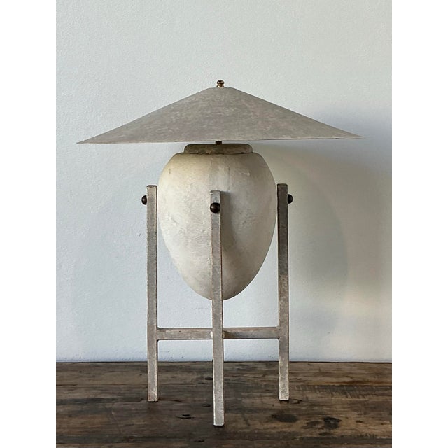 Vintage Postmodern Table Lamp After Max Blumberg For Sale - Image 9 of 12