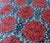 Red & Blue European Design Rug With Geometric Medallions and Vining Blossoms For Sale - Image 9 of 13