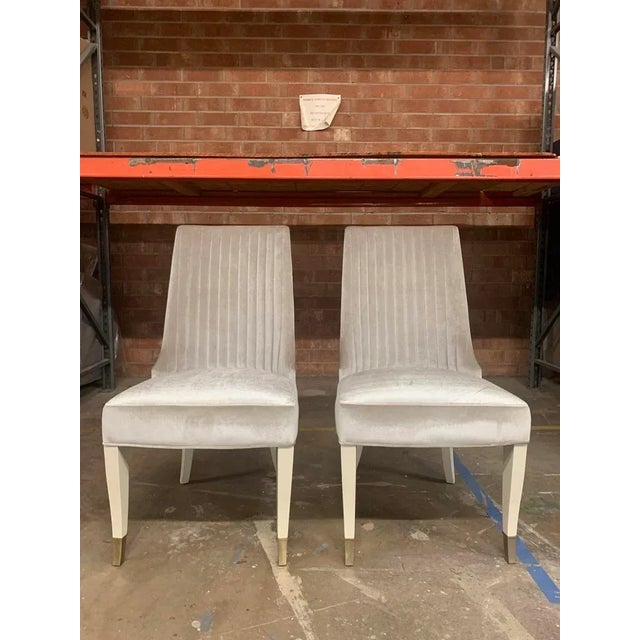 2020s Caracole Modern Upholstered Side Dining Chairs, Line Me Up, Set of 2 For Sale - Image 5 of 7