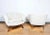 White 1950s Mid Century Kroehler Style Pair of Barrel Chairs For Sale - Image 8 of 11