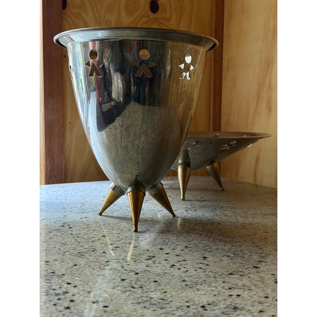 Vintage Ice Bucket & Bowl Set by Alessi Girotondo, 1989, Set of 2 For Sale - Image 6 of 17