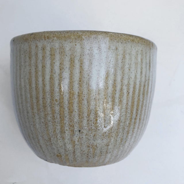 1960’s Modern Zanesville Glazed Stoneware Pottery Planter Chairish