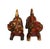 Ceramic Pair of Glazed Foo Dogs 7 3/4"w X 7"h For Sale - Image 7 of 9