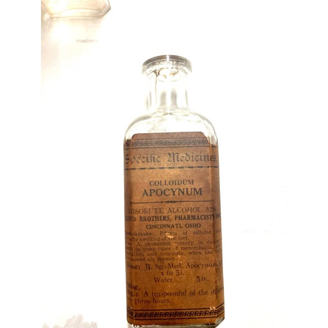 Late 19th Century Pair of Antique Apothecary Bottles – Boericke & Tafel “Arnica 3x” and Lloyd Brothers “Colloidum Apocynum” For Sale - Image 5 of 6