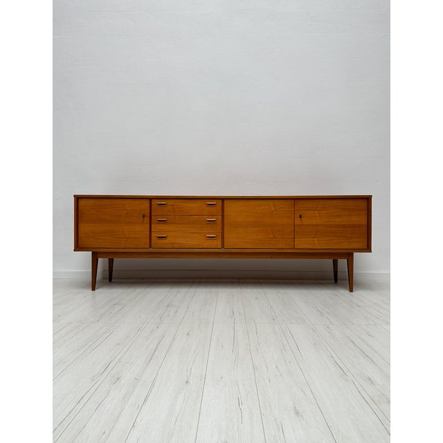 Large Vintage Minimalistic Teak Sideboard, 1960s For Sale - Image 13 of 13